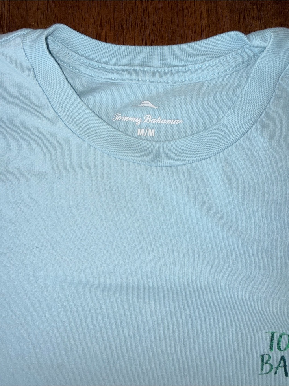 Tommy Bahama Light Blue Short-Sleeve Bar Logo Tee - Picture 6 of 9